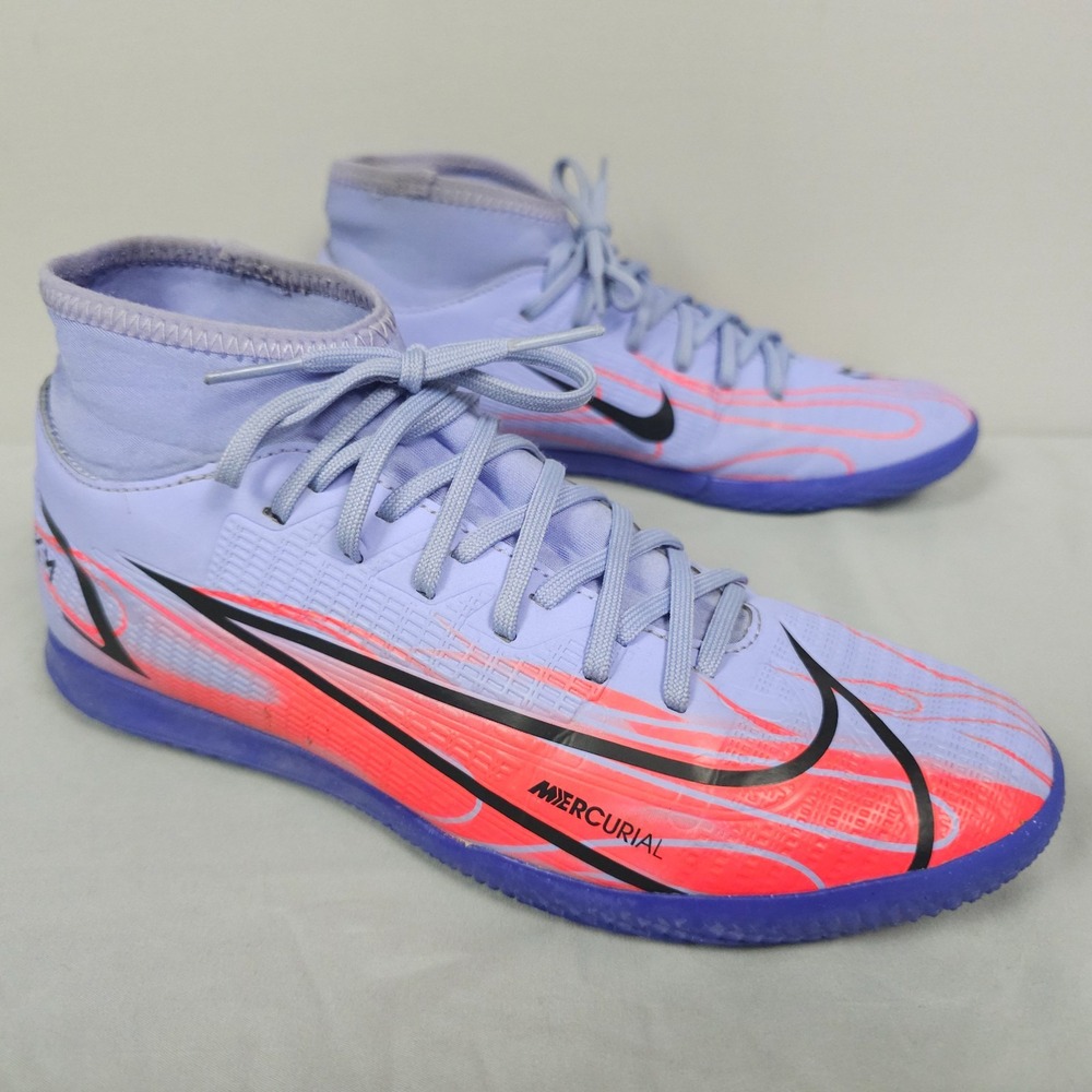 Nike Mbappe Mecurial Superfly 8 Academy Indoor Soccer Shoes Men 7.5 Purple Flame